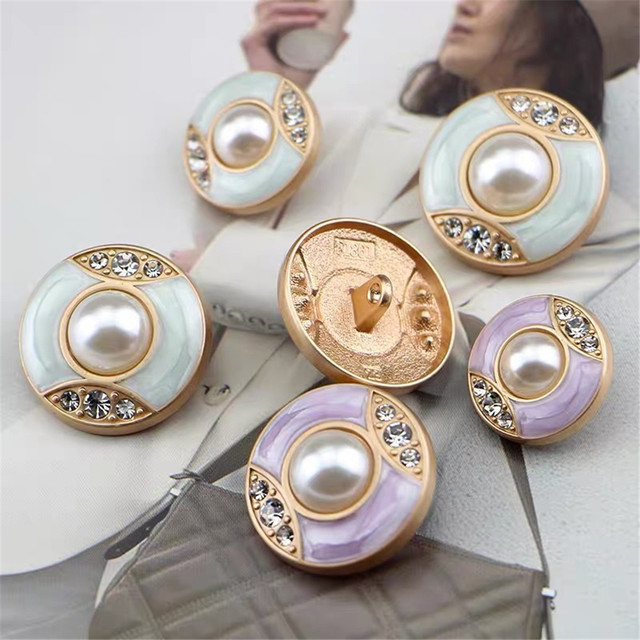 Pearl Button Rhinestone, Buttons Clothing Luxury